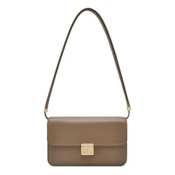 Túi Đeo Chéo Nữ Pedro Studio Leather Rectangular Shoulder Bag PW2-76390131 Taupe Màu Nâu Xám