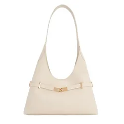 Túi Đeo Vai Nữ Charles & Keith Arlet Metallic Accent Belted Hobo Shoulder Bag CK2-40271621 Màu Kem