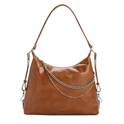 Túi Đeo Vai Nữ Charles & Keith Atwood Distressed Tan Shoulder Bag CK2-40782798 Màu Nâu