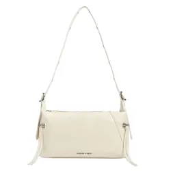 Túi Đeo Vai Nữ Charles & Keith Bryna Belted Hobo Xylia Shoulder Bag CK2-40782413 Màu Kem