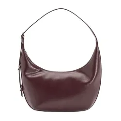 Túi Đeo Vai Nữ Charles & Keith Bryna Curved Hobo Wineberry Red Shoulder Bag CK2-40782526 Màu Đỏ Rượu