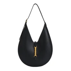 Túi Đeo Vai Nữ Charles & Keith Cesia Metallic Accent Hobo Black Shoulder Bag CK2-40271683 Màu Đen