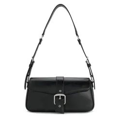 Túi Đeo Vai Nữ Charles & Keith CNK Blaise Belted Shoulder Bag - Noir  CK2-20671797_NOIR Màu Đen