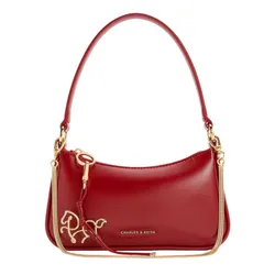 Túi Đeo Vai Nữ Charles & Keith CNK Elspeth Horse-Motif Shoulder Bag CK2-80151362 Tomato Red Màu Đỏ