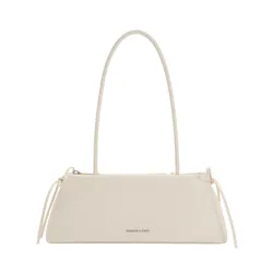 Túi Đeo Vai Nữ Charles & Keith CNK Hazel Bow Elongated Shoulder Bag - Cream CK2-20160193 Màu Kem