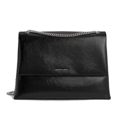 Túi Đeo Vai Nữ Charles & Keith CNK Sianna Chain-Handle Shoulder Bag - Black CK2-20271514_BLACK_L Màu Đen