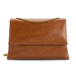 Túi Đeo Vai Nữ Charles & Keith CNK Sianna Chain-Handle Shoulder Bag - Distressed Tan CK2-20271514 Màu Nâu
