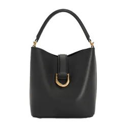 Túi Đeo Vai Nữ Charles & Keith Gabine Leather Rectangular Shoulder Bag Black SL2-10681222_BLACK Màu Đen