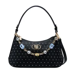 Túi Đeo Vai Nữ Lyn Nova Diamond Infinite S Shoulder Bag L26CBWA053 Black Màu Đen