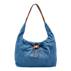 Túi Đeo Vai Nữ Lyn Pottie Hobo M Shoulder Bag L26CBWA191 Blue Variation 2 Màu Xanh