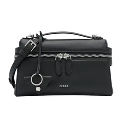 Túi Đeo Vai Nữ Pedro Alyssa Leather Shoulder Bag Black PW2-75210181 Màu Đen