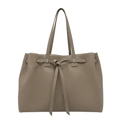Túi Đeo Vai Nữ Pedro Demi Oversized Leather Tote Bag PW2-46390030 Taupe Màu Nâu Xám