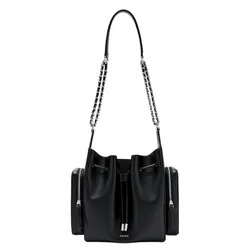 Túi Đeo Vai Nữ Pedro Drawstring Bucket Bag PW2-15060016 Black Màu Đen