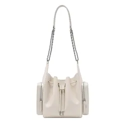 Túi Đeo Vai Nữ Pedro Drawstring Bucket Bag PW2-15060016 Chalk Màu Kem