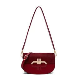 Túi Đeo Vai Nữ Pedro Duet Calf Hair Shoulder Bag - Red Pony PW2-75210151-10_RED.PO_XS Màu Đỏ