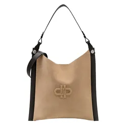 Túi Đeo Vai Nữ Pedro Icon Oversized Suede Shoulder Bag Multiple Colors PW2-75210179-1 Màu Be Đen