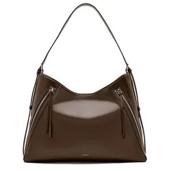 Túi Đeo Vai Nữ Pedro Kristen Trapezoid Shoulder Bag Dark Brown PW2-35060024 Màu Nâu Đậm
