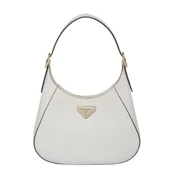 Túi Đeo Vai Nữ Prada Women's White Leather Shoulder Bag Màu Trắng