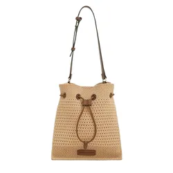 Túi Rút Dây Nữ Charles & Keith Ida Knitted Beige CK2-10782580_BEIGE Màu Be