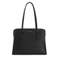 Túi Tote Nữ Charles & Keith CNK Allyn Trapezoid Bag Noir CK2-30782735 Màu Đen