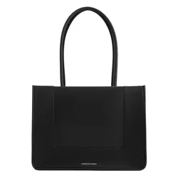 Túi Tote Nữ Charles & Keith CNK Daylla Bag Cream Noir CK2-31200033 Màu Đen