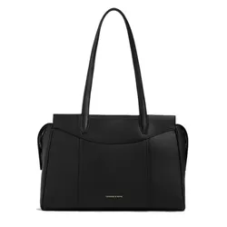 Túi Tote Nữ Charles & Keith CNK Raon Trapezoid Bag Black CK2-31200037 Màu Đen