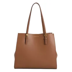 Túi Tote Nữ Charles & Keith CNK Sansa Trapezoid Shaped Bag Chocolate CK2-30782357 Màu Nâu