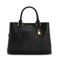Túi Tote Nữ Charles & Keith CNK Scottie Tote Bag - Black CK2-30840655_BLACK_L Màu Đen