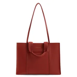 Túi Tote Nữ Charles & Keith CNK Shalia Large Double Handle Rectangular Bag Brick Red CK2-30782048 Màu Đỏ
