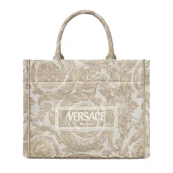Túi Tote Nữ Versace Barocco Athena Small Tote Bag Màu Be