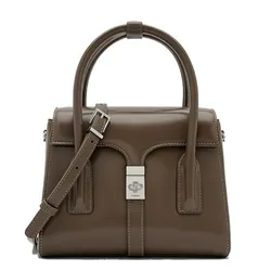 Túi Xách Nữ Pedro Studio Farida Leather Flap Bag Gray Brown PW2-55210046-1 Màu Nâu Xám