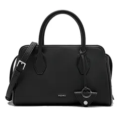 Túi Xách Nữ Pedro Sybil Leather Trapezoid Handbag Black PW2-55210047 Màu Đen