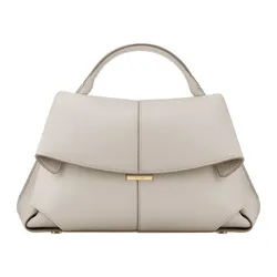 Túi Xách Nữ Polène Mokki Edition Chalk Textured Màu Trắng Kem