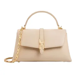 Túi Xách Tay Nữ Charles & Keith Adalyn Trapezoid Handbag Dusted Oat CK2-50701598_DU.OAT Màu Be