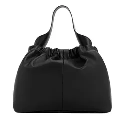 Túi Xách Tay Nữ Charles & Keith Ally Ruched Trapezoid Handbag Noir CK2-10151320_NOIR Màu Đen Xám
