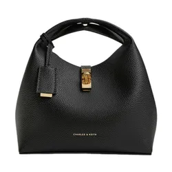 Túi Xách Tay Nữ Charles & Keith Chance Rotating Lock Handbag Black CK2-10701618_BLACK Màu Đen
