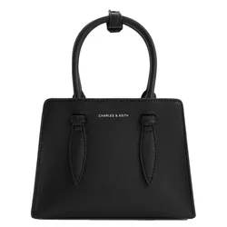 Túi Xách Tay Nữ Charles & Keith CNK Allyn Trapezoid Handbag Noir CK2-30782733 Màu Đen