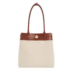 Túi Xách Tay Nữ Charles & Keith CNK Behn Canvas Belted Rectangular Bag Brick CK2-30271710-1 Màu Be Nâu