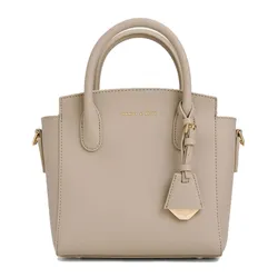 Túi Xách Tay Nữ Charles & Keith CNK Double Handle Trapeze Handbag Gray Brown CK2-30271265 Màu Nâu Xám