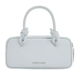 Túi Xách Tay Nữ Charles & Keith CNK Sammie Knotted Handle Handbag Sea Salt Blue CK2-30271574 Màu Xanh Nhạt