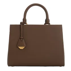 Túi Xách Tay Nữ Charles & Keith Mirabelle Structured Rectangular Handbag Dark Brown CK2-50160152_DK.BRW Màu Nâu