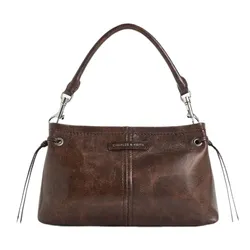 Túi Xách Tay Nữ Charles & Keith Noane Trapezoid Handbag Coffee Brown CK2-50671788_DS.COF Màu Nâu Cafe