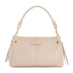 Túi Xách Tay Nữ Charles & Keith Noane Trapezoid Handbag Gray And White CK2-50671788_OAT Màu Xám Trắng