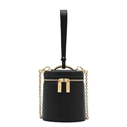 Túi Xách Tay Nữ Pedro Lia Barrel Cylindrical Handbag Black PW2-75210183_BLACK Màu Đen