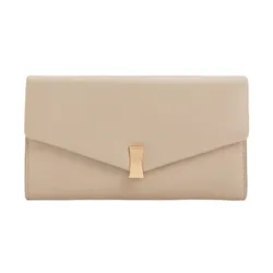 Ví Dáng Dài Nữ Charles & Keith&nbsp;CNK Lilibet Chain-Strap Long Wallet - Dusted Oat CK6-30770737 Màu Trắng Kem