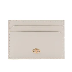 Ví Đựng Thẻ Nữ Pedro Icon Mini Leather Card Holder PW4-25940026 Chalk Màu Trắng