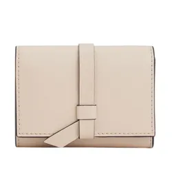 Ví Nữ Charles & Keith CNK Calla Knotted-Strap Small Wallet CK6-10770689 Oat Màu Kem