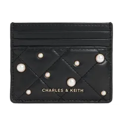 Ví Đựng Thẻ Nữ Charles & Keith CNK Janie Rectangular Card Holder Black CK6-50701601-B Màu Đen