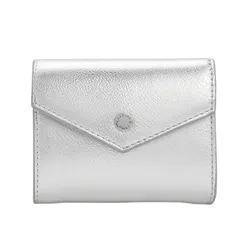 Ví Nữ Charles & Keith CNK Marlowe Short Envelope Wallet CK6-11200017 Silver Màu Bạc