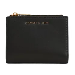 Ví Nữ Charles & Keith CNK Mini Top Zip Wallet Black CK6-10680907 Màu Đen